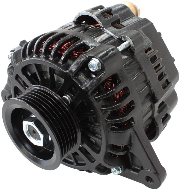 AEROFLOW High Output 150A Alternator, Mitsubishi Lancer Evolution 4-9 1996-2008 4G63, Black