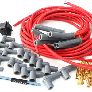 AEROFLOW UNIVERSAL RED STRAIGHT SPARK PLUG LEADS POINTS & HEI