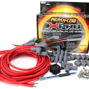 AEROFLOW UNIV LEAD SET RED 90deg V8 90deg PLUG STD & HEI RED