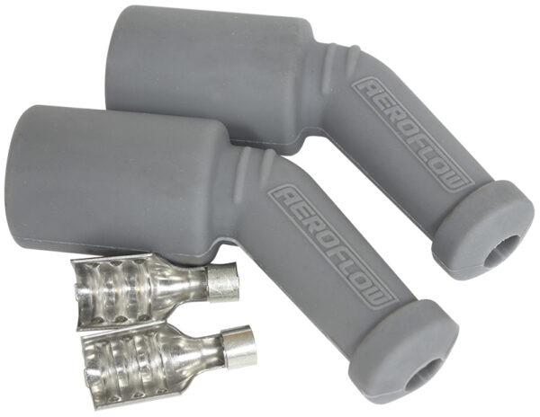 AEROFLOW COIL BOOTS & TERMINALS LS 45 DEG 2 BOOTS,TERMINAL GREY
