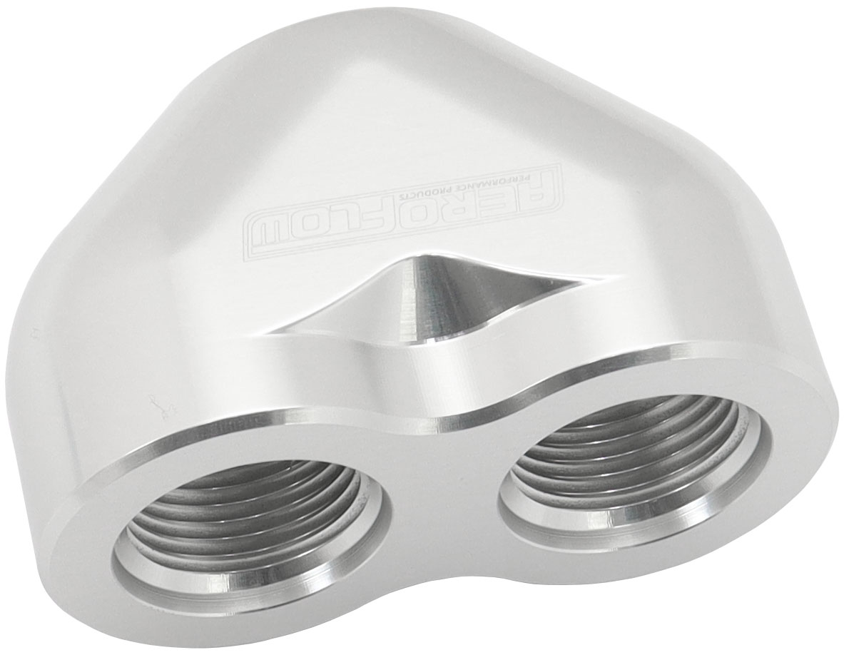 AEROFLOW AEROFLOW -16AN TO 2 x -12AN FEMALE ORB U BLOCK SILVER