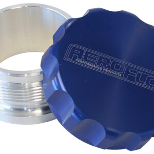 Aeroflow 1.5" Alum Weld Bung And Cap Raw Weld On / Blue Cap