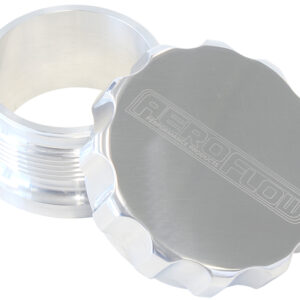 Aeroflow 1.5" Alum Weld Bung And Cap Raw Weld On / Polished Cap