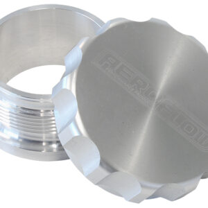 Aeroflow 1.5" Alum Weld Bung And Cap Raw Weld On / Silver Cap