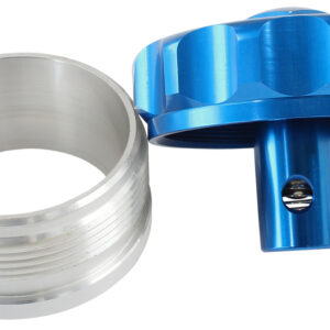 AEROFLOW 2" ALUM WELD BUNG AND CAP BLUE WITH ROLL OVER VALVE