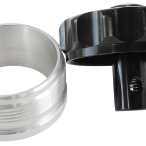 AEROFLOW 2" ALUM WELD BUNG AND CAP BLACK WITH ROLL OVER VALVE