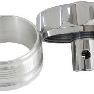 AEROFLOW 2" ALUM WELD BUNG AND CAP POLISHED WITH ROLL OVER VALVE