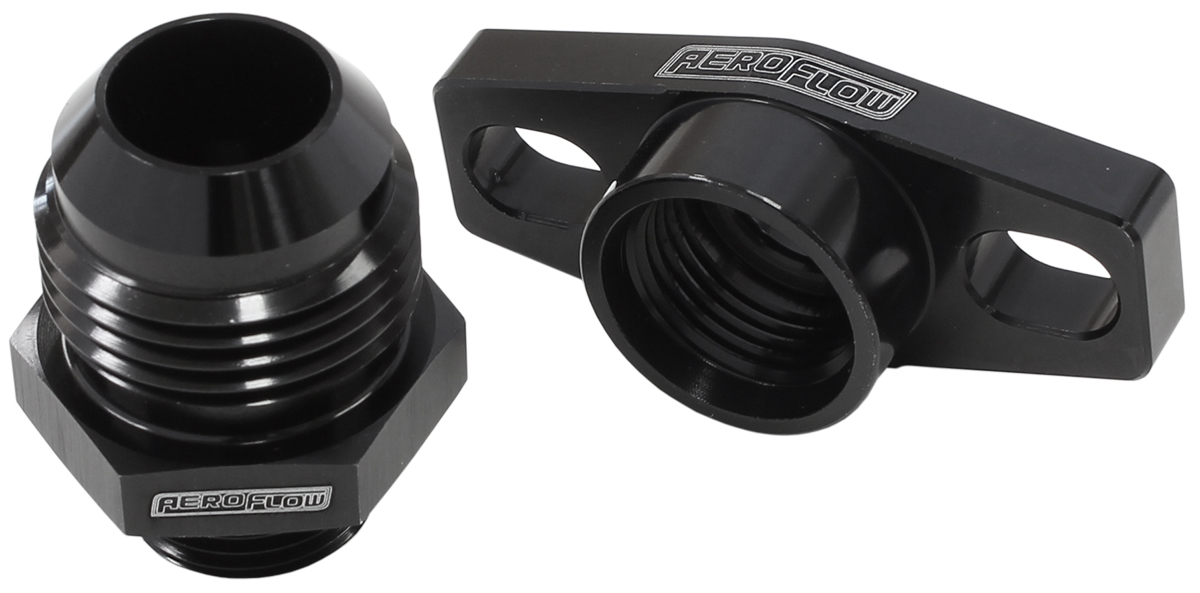 AEROFLOW TURBO DRAIN ADAPTER -12AN 38-44MM HOLE CENTRES O-RING