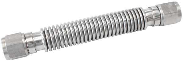 AEROFLOW FLEXIBLE TURBO DRAIN HOSE S/S FEMALE 2 x -10AN 150MM LONG