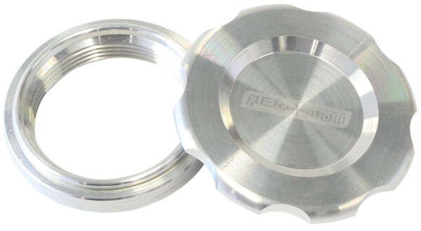 Aeroflow 1.5" Alum Weld Bung And Cap Low Profile Female Weld-On