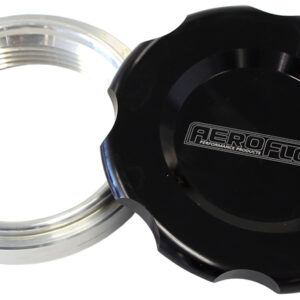 Aeroflow 1.5" Weld Bung And Black Cap Low Profile Female Weld-On