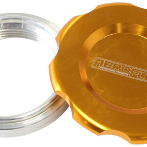 Aeroflow 1.5" Weld Bung And Gold Cap Low Profile Female Weld-On