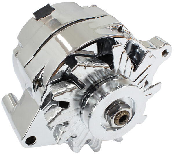 AEROFLOW FORD ALTERNATOR 140 AMP 1 OR 3 WIRE CHROME