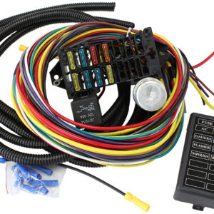 AEROFLOW 8 CIRCUIT UNIVERSAL WIRING HARNESS 8 FUSE 12V