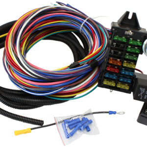 AEROFLOW 12 CIRCUIT UNIVERSAL WIRING HARNESS 14 FUSE 12V