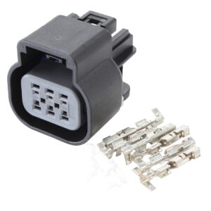 Aeroflow AF49-2134 GM LS fly-by-wire throttle body electrical plug connector with crimp terminal pins