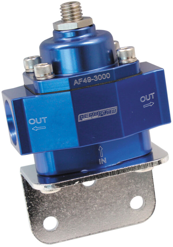 Aeroflow Blue Style Reg 4.5-9 Psi Adjusbillet 1In 2 Out -8 ORB Ports