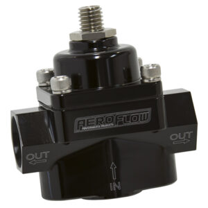 Aeroflow Blue Style Reg 4.5-9 Psi Adjusbillet 1In 2 Out 3/8 NPT Port AF49-4000BLK