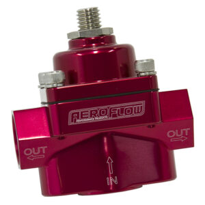Aeroflow Red Style Reg 1-11 Psi Adjustabillet 1In 2 Out 3/8 NPT Port AF49-4001R