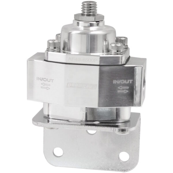 AEROFLOW Billet Bypass Fuel Pressure Regulator, 4.5-9psi Adjustable, 3/8" NPT, Polished