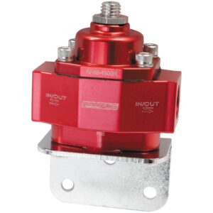 AEROFLOW Billet Bypass Fuel Pressure Regulator, 4.5-9psi Adjustable, 3/8" NPT, Red