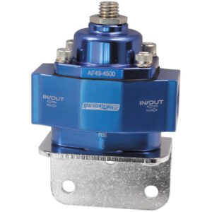 AEROFLOW Billet Bypass Fuel Pressure Regulator, 4.5-9psi Adjustable, 3/8" NPT, Blue