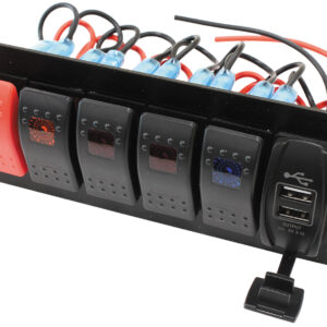 AEROFLOW SWITCH PANEL 2x W/ USB, Start & 4 x ON / OFF SWITCHES