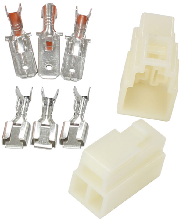 AEROFLOW 3 PIN ELECTRICAL CONNECTOR AUTOMOTIVE SPADE STYLE