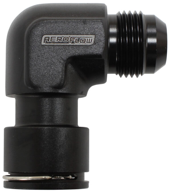 AEROFLOW LSA S/CHARGER WATER FITTING 90DEG TO -10AN CLIP ON F/MAL