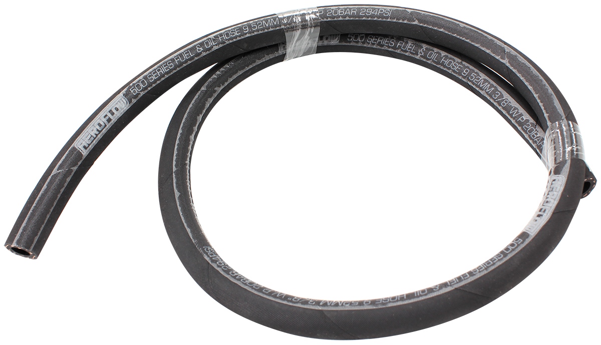 AEROFLOW BLACK PUSH LOCK HOSE -4 (1/4")2M RUBBER 6.3mm ID 11.9mm OD