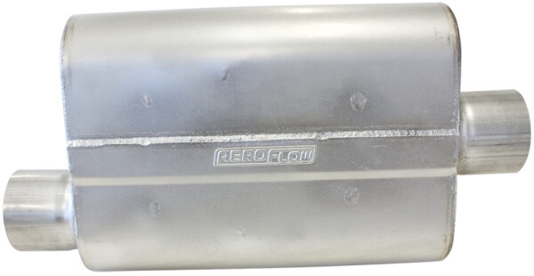 AEROFLOW 2.5" OFFSET / CENTER MUFFLER 13" LENGTH,10" WIDTH,4-1/4" H