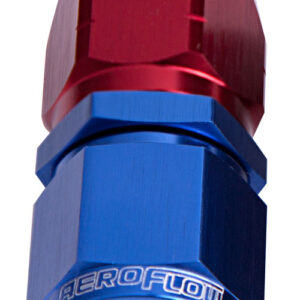 Aeroflow Alloy Straight Hose End -4AN Blue Cutter Style Swivel Nut