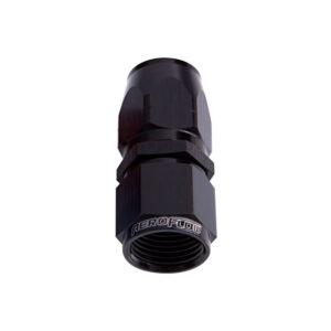 Aeroflow Alloy Straight Hose End -10AN Black Cutter Style Swivel Nut