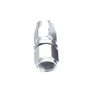 Aeroflow Alloy Straight Hose End -10AN Silver Cutter Style Swivel Nut
