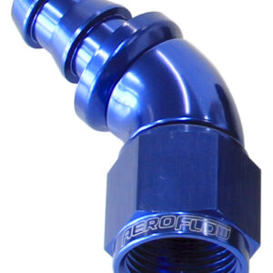 Aeroflow -12AN 45 Deg Full Flow Push Loblue Full Flow Push Lock