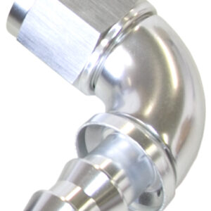 Aeroflow -8AN 90 Deg Full Flow Push Locsilver Full Flow Push Lock