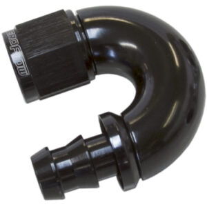 Aeroflow -6AN 180 Deg Full Flow Push Loblack Full Flow Push Lock