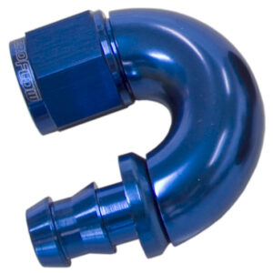 Aeroflow -10AN 180 Deg Full Flow Push Lblue Full Flow Push Lock