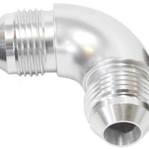Aeroflow -10AN 90 Deg Male Flare Union Silver Full Flow No Restrictio