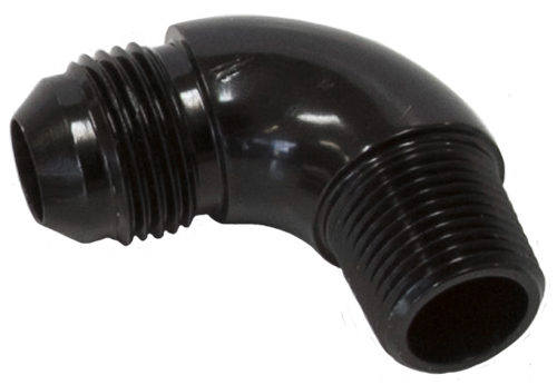 Aeroflow 90 Deg 1/8" To -4AN Full Flow Black No Restriction In Bend