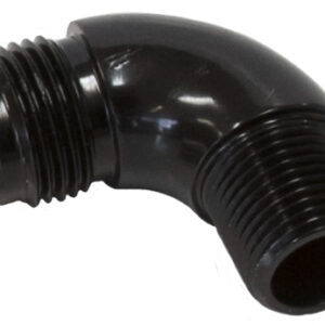 Aeroflow 90 Deg 1/4" To -6AN Full Flow Black No Restriction In Bend