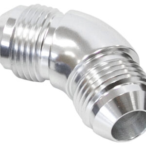 Aeroflow -10AN 45 Deg Male Flare Union Silver Full Flow No Restrictio