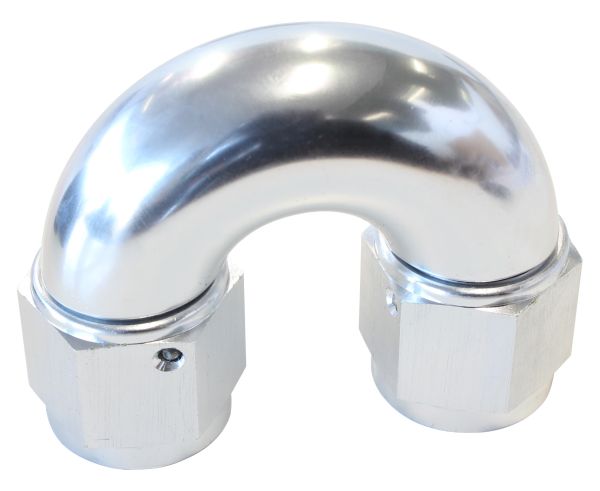 Aeroflow -8AN 180 Deg Swivel Coupler Silver Billet Full Flow 1 Piec