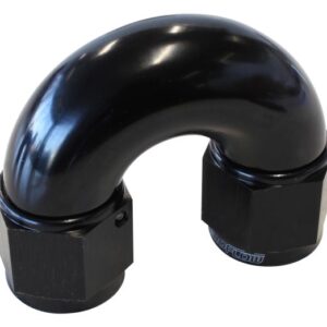 Aeroflow -10AN 180 Deg Swivel Coupler Black Billet Full Flow 1 Piece
