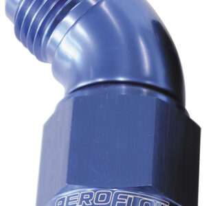 Aeroflow 45 Deg Female - Male -4AN Blue Full Flow