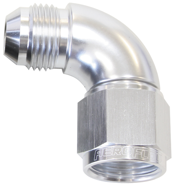 Aeroflow 90 Deg Female - Male -16AN Black Full Flow AF543-16S