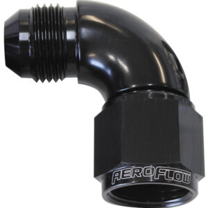 Aeroflow 90 Deg Female - Male -20AN Black Full Flow