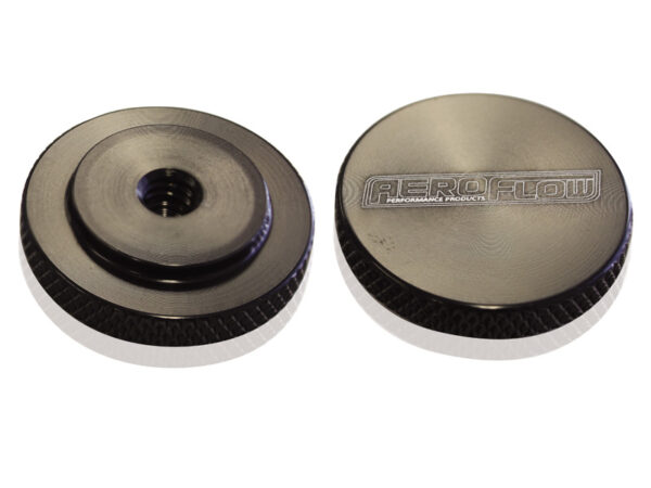 AEROFLOW AIR CLEANER NUT 1/4" BLACK FEMALE THREAD 1/4" UNC