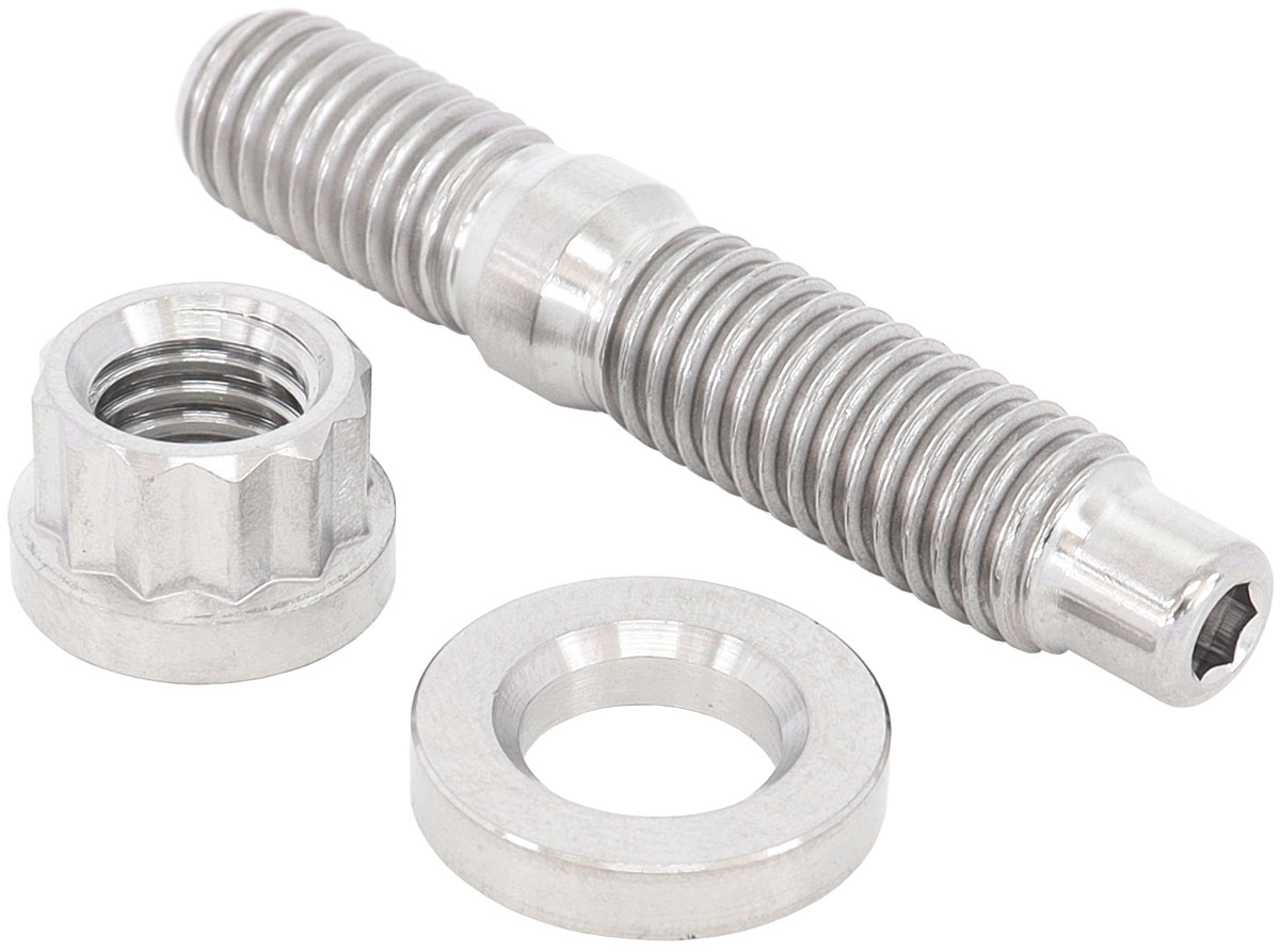 AEROFLOW M8 TITANIUM STUD WASHER NUT KIT M8X1.25mm HEADER BOLT