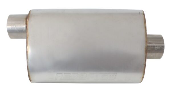 AEROFLOW 2.5" OFFSET / CENTER MUFFLER 13.75" LENGTH, 9.45" W, 5.3" H